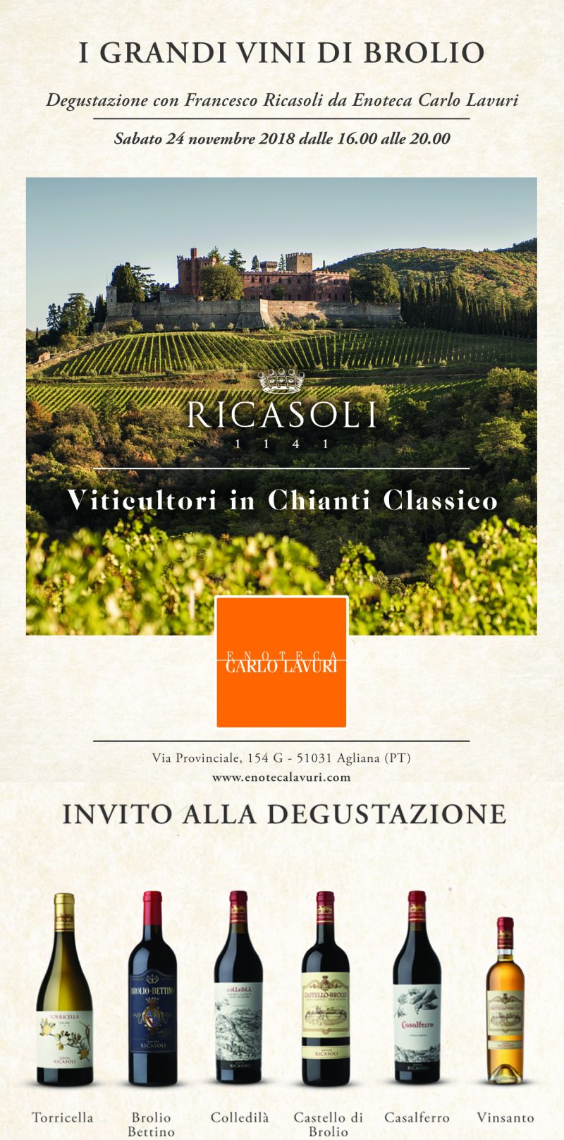 Verticale enoteca Lavuriv barone ricasoli