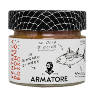 VENTRESCA DI TONNO ROSSO IN OLIO DI OLIVA ARMATORE 170 gr.