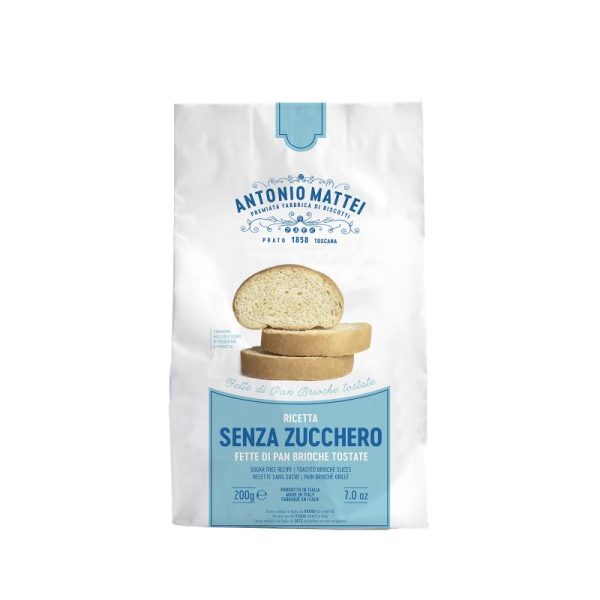 Fette di Pan Brioche Tostate Ricetta Senza Zucchero Antonio Mattei 200 GR